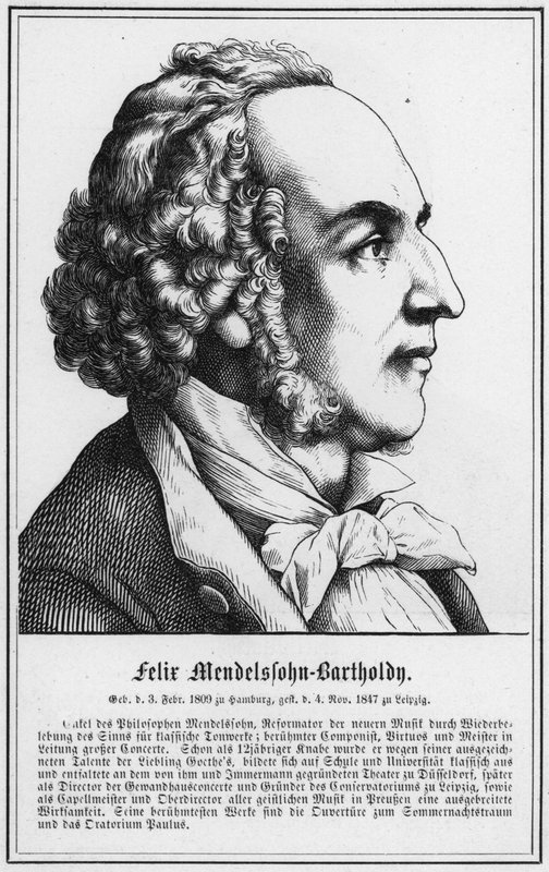 Felix Mendelssohn-Bartholdy (gravure) - German School