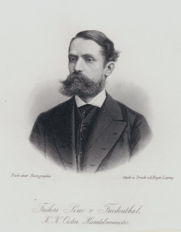 Felix Pino von Friedenthal, fonctionnaire et homme politique autrichien (gravure) - German School