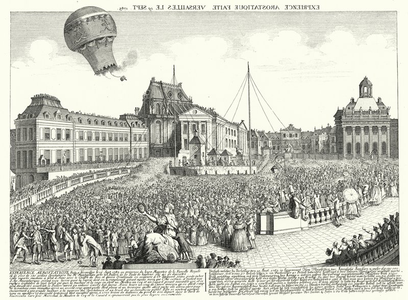 Vol du ballon des frères Montgolfier à Versailles - German School