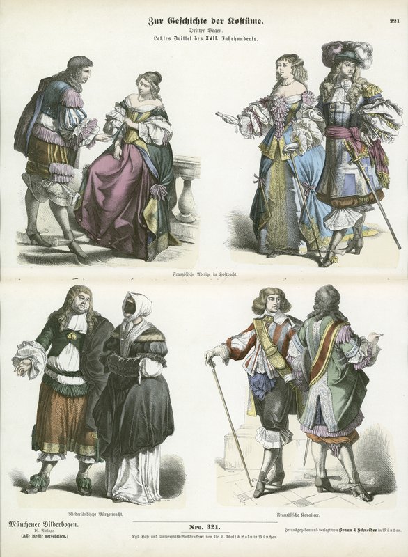 Costumes français et néerlandais, début du XVIIe siècle - German School
