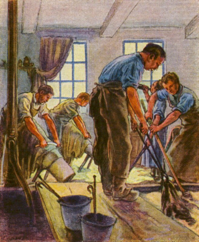 Gerber Und Farber / Tanneurs et teinturiers - German School