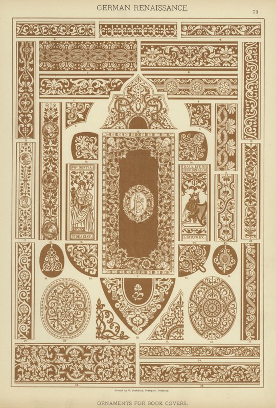 Renaissance allemande, ornements pour couvertures de livres - German School
