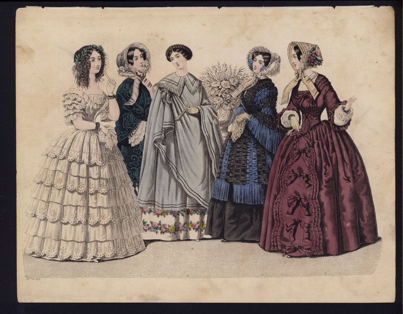 Planche de mode allemande, milieu du 19e siècle - German School