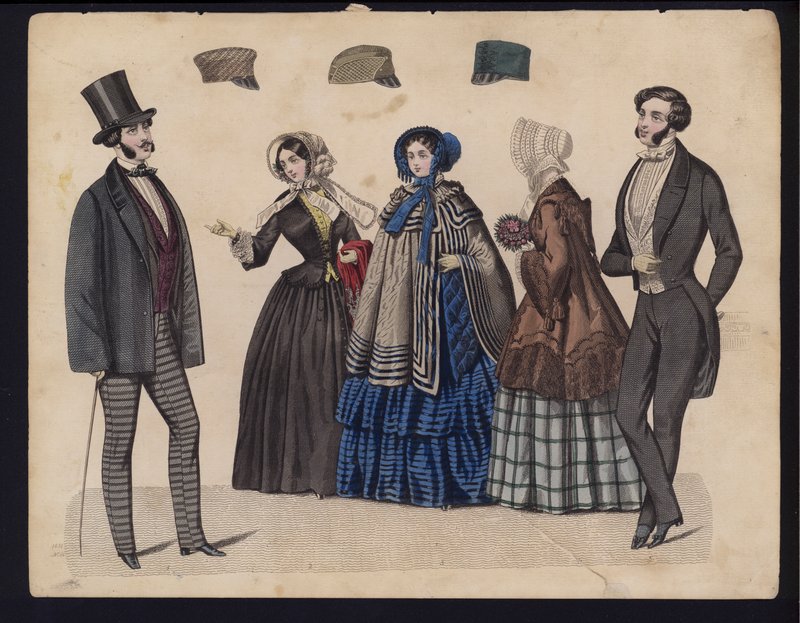 Planche de mode allemande, milieu du XIXe siècle - German School