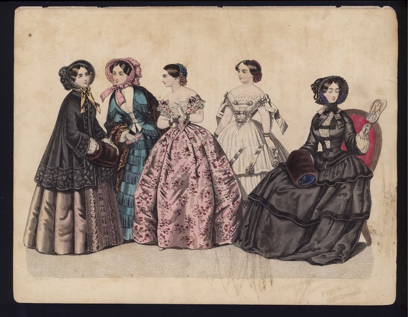 Planche de mode allemande, milieu du 19e siècle - German School