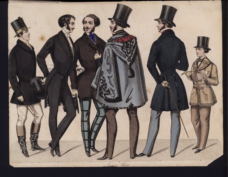 Planche de mode allemande, milieu du 19ème siècle - German School