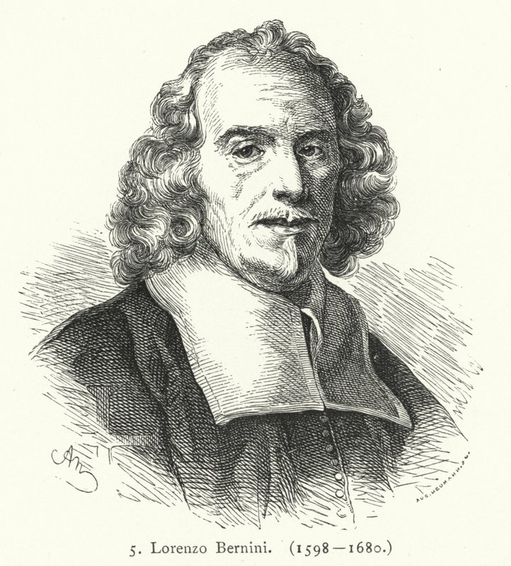 Gian Lorenzo Bernini, sculpteur et architecte baroque italien (gravure) - German School