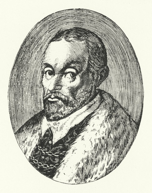 Giovanni Guarini, poète italien (gravure) - German School