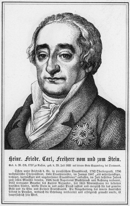 Heinrich Friedrich Karl, Freiherr vom und zum Stein (gravure) - German School
