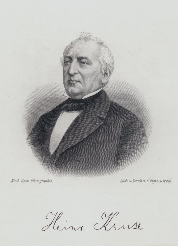 Heinrich Kruse, dramaturge et publiciste allemand (gravure) - German School