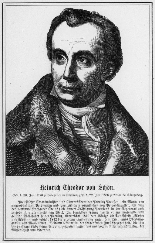 Heinrich Theodor von Schon (gravure) - German School