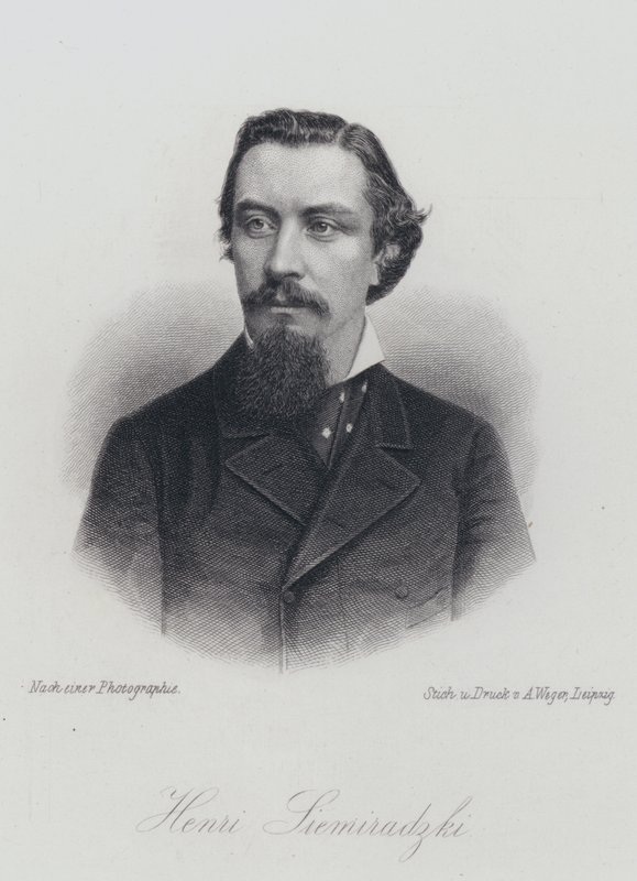 Henryk Siemiradzki, artiste polonais (gravure) - German School