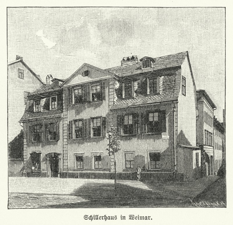 Maison du poète, dramaturge et philosophe Friedrich Schiller, Weimar, Allemagne - German School