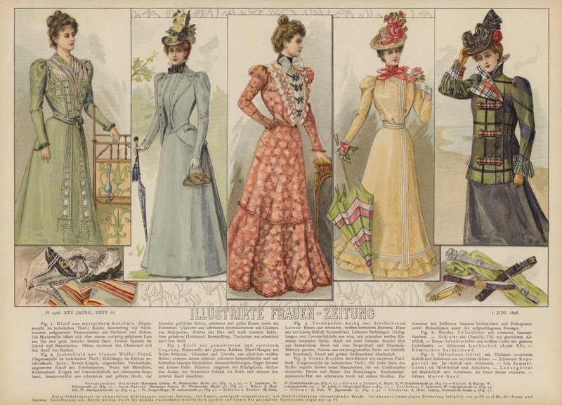 Illustration pour Illustrirte Frauen-Zeitung - German School
