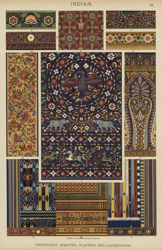 Indien, Broderie, Tissage, Tressage et Laque - German School