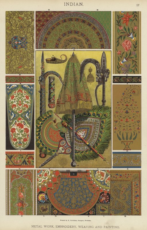 Indien, travail du métal, broderie, tissage et peinture - German School