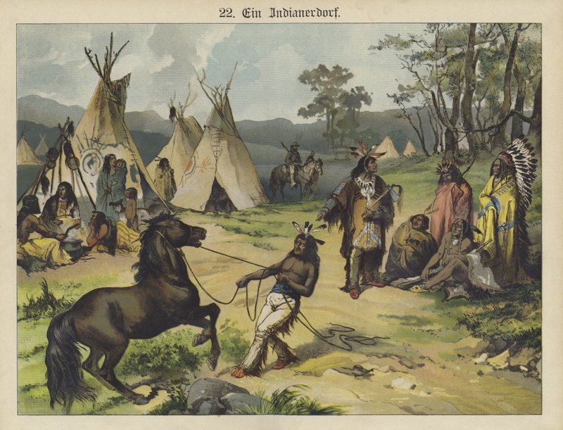 Camp indien, Amérique - German School