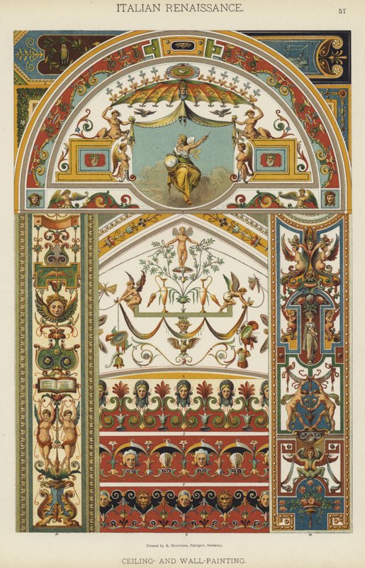 Renaissance italienne, peinture de plafond et murale - German School