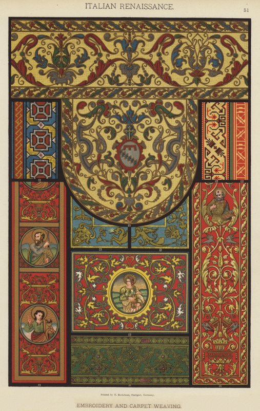 Renaissance italienne, broderie et tissage de tapis - German School