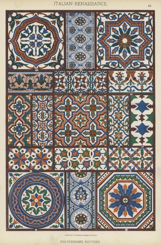 Renaissance italienne, poterie polychrome - German School