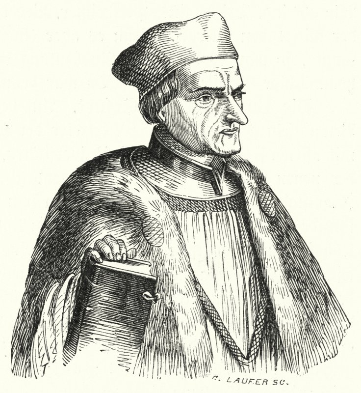 Johann Geiler von Kaisersberg, prêtre et théologien suisse (gravure) - German School