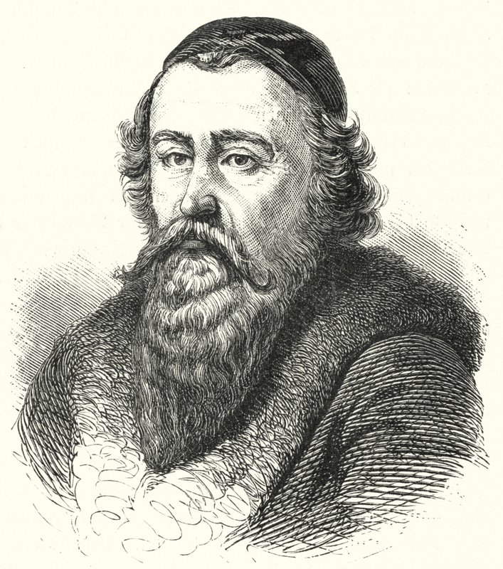 John Amos Comenius, philosophe et théologien morave (gravure) - German School