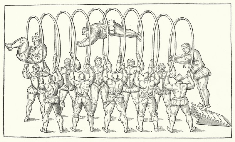 Saut à travers des cerceaux - German School