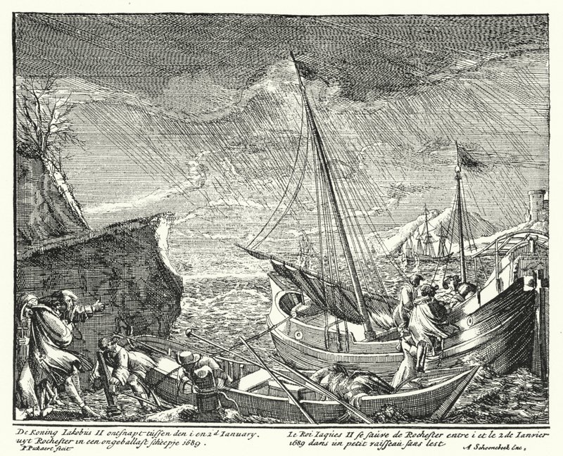 Le roi Jacques II fuit l