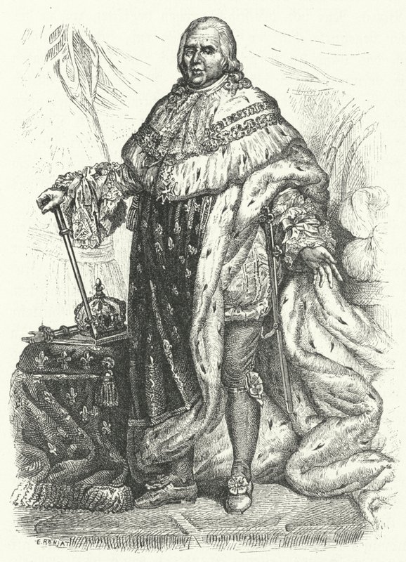 Louis XVIII, roi de France (gravure) - German School
