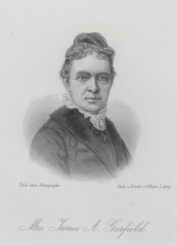 Lucretia Garfield, épouse du président américain James A Garfield - German School