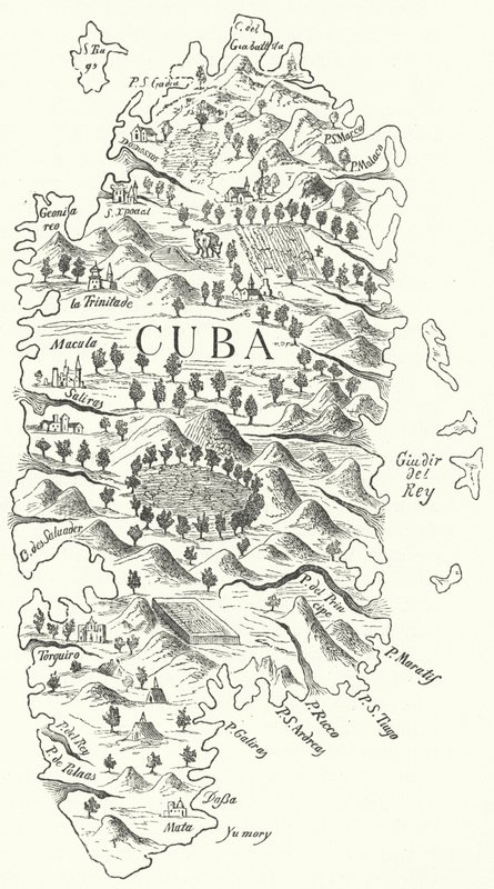 Carte de Cuba, c1500 - German School