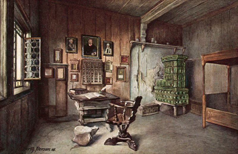 Étude de Martin Luther au Wartburg, Eisenach, Allemagne - German School
