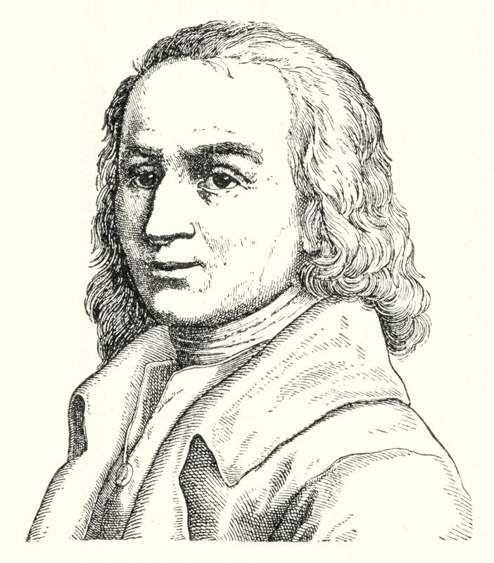 Matthias Claudius, poète et journaliste allemand (gravure) - German School