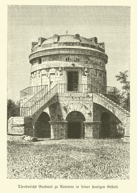 Mausolée de Théodoric le Grand, roi des Ostrogoths, Ravenne, Italie - German School