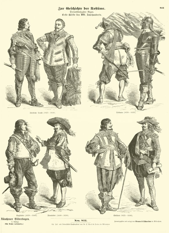 Costumes masculins de la première moitié du XVIIe siècle - German School