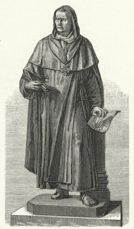 Monument au saint allemand Albertus Magnus à son lieu de naissance de Lauingen, Bavière - German School