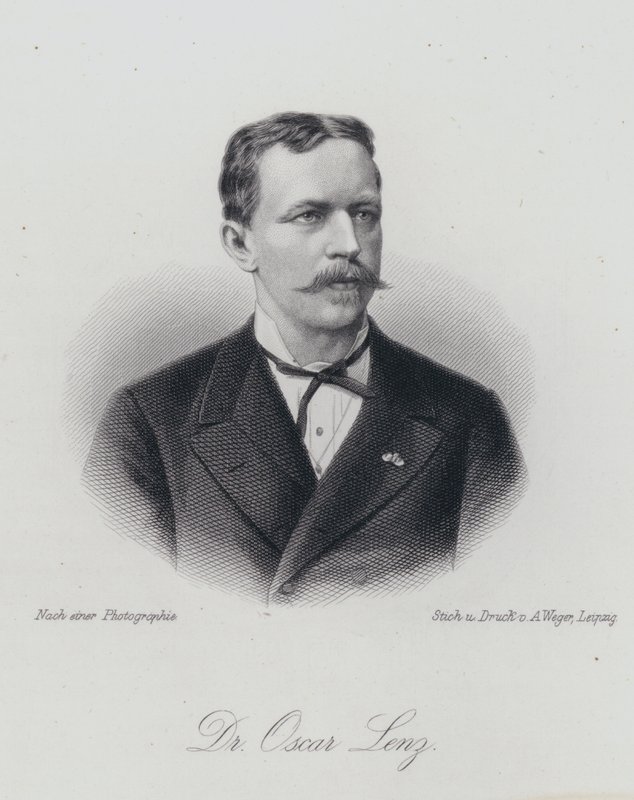 Oskar Lenz, géologue et minéralogiste germano-autrichien (gravure) - German School