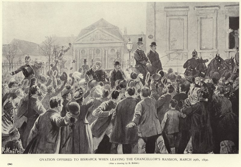Ovation offerte à Otto von Bismarck en quittant le manoir du chancelier - German School