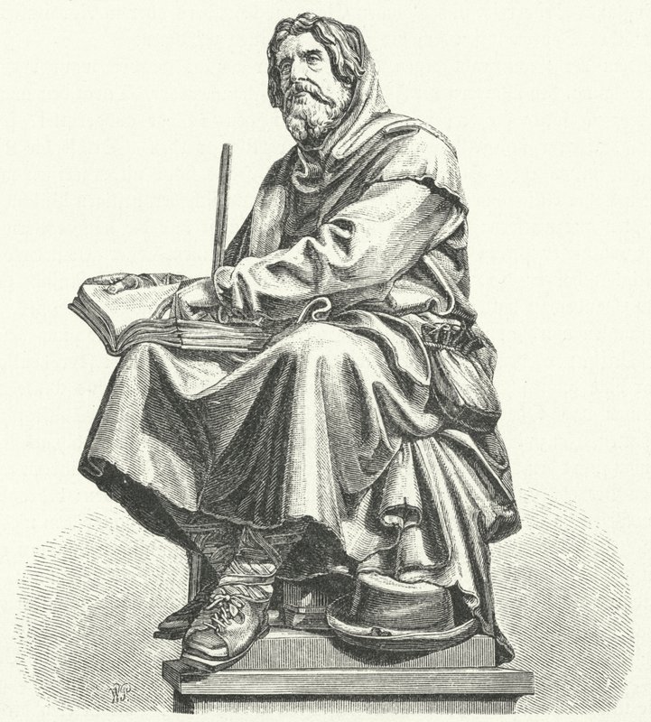 Pierre Valdo, fondateur du mouvement spirituel chrétien médiéval connu sous le nom de Vaudois (gravure) - German School
