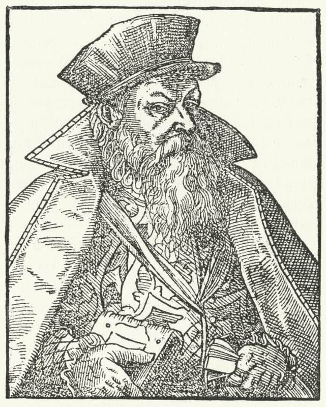 Philipp Nicodemus Frischlin, dramaturge allemand (gravure) - German School