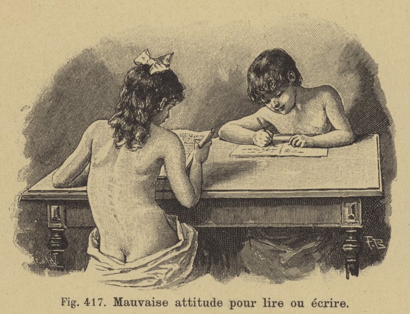 Mauvaise posture pour lire et écrire - German School