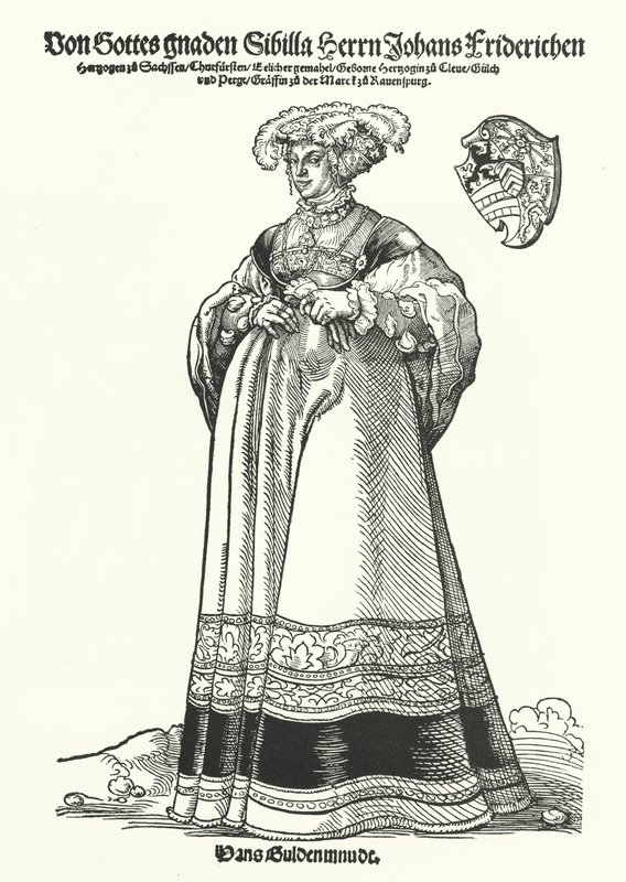 Portrait de Sibylle, Duchesse de Saxe - German School