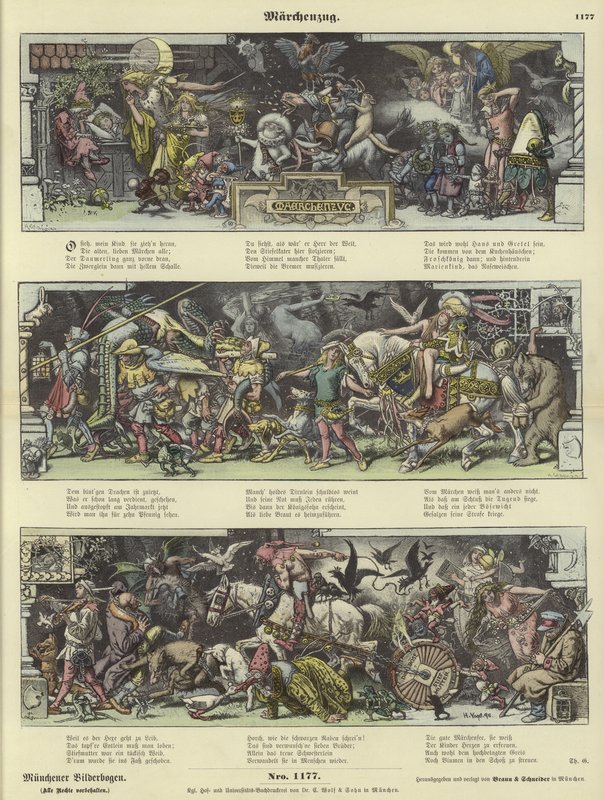Procession de personnages de contes de fées - German School