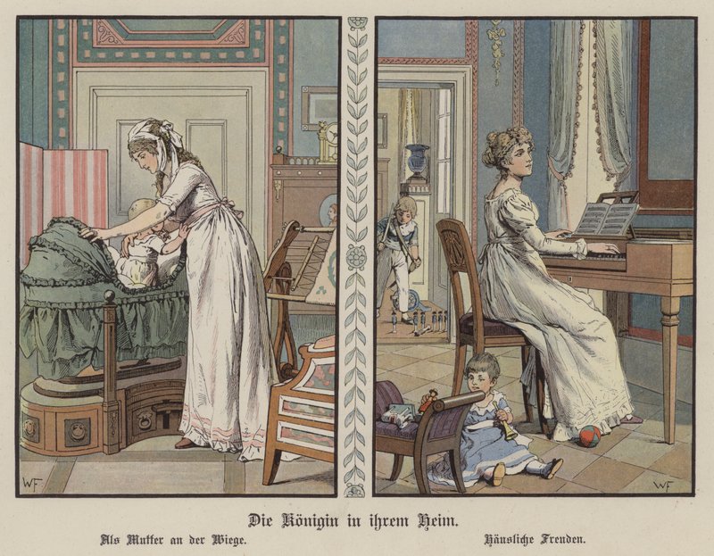La reine Louise de Prusse chez elle - German School