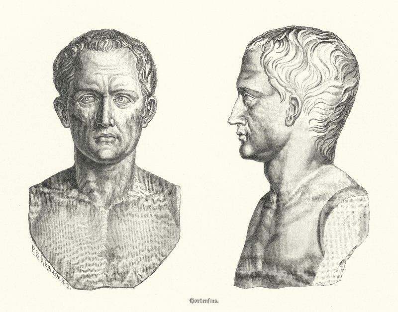 Quintus Hortensius, homme politique et orateur romain (gravure) - German School
