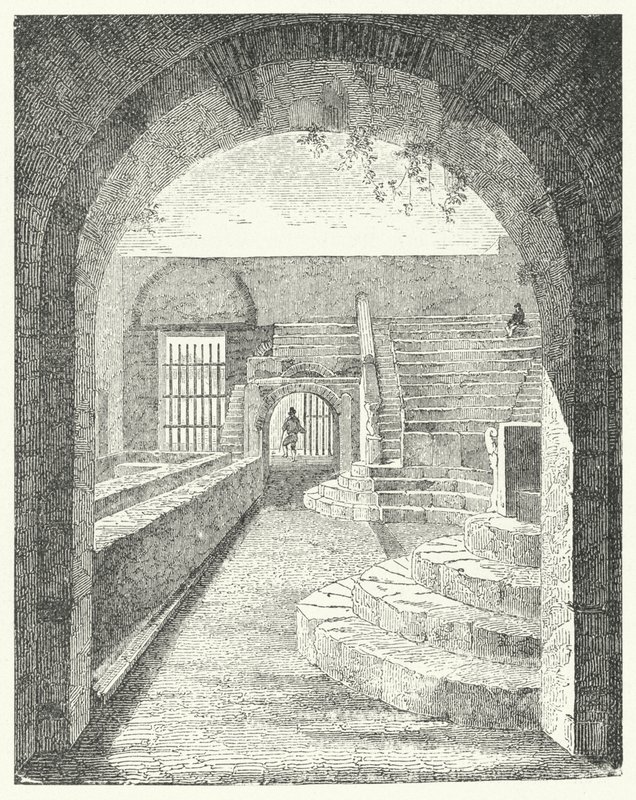 Ruines du Petit Théâtre de Pompéi (gravure) - German School