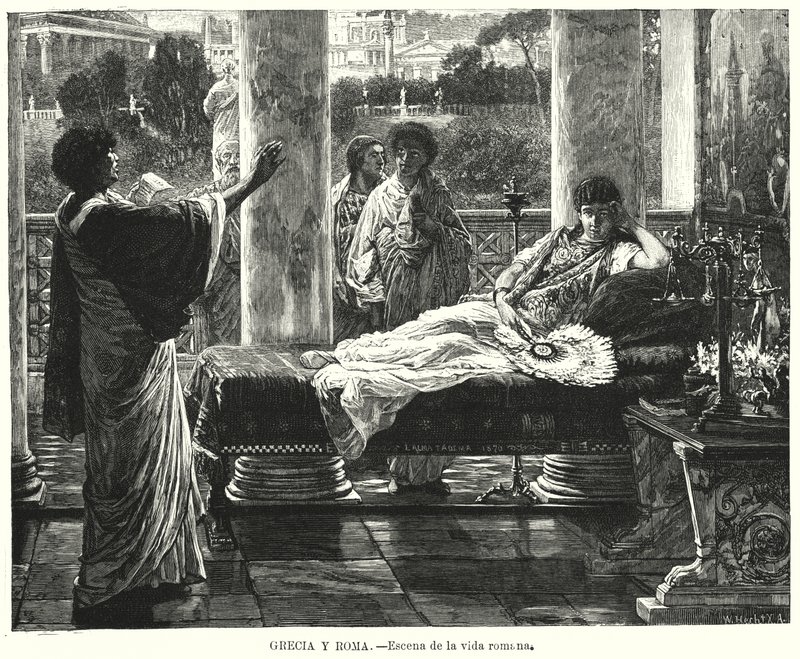 Scène de vie dans la Rome antique - German School