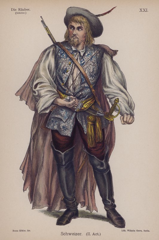 Schweizer, de Die Räuber (Les Brigands) par Friedrich Schiller - German School