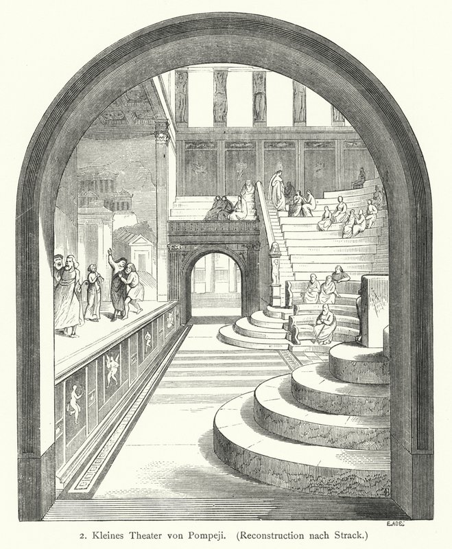 Petit théâtre de Pompéi, Rome antique - German School