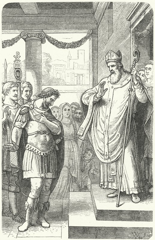 Saint Ambroise interdisant l